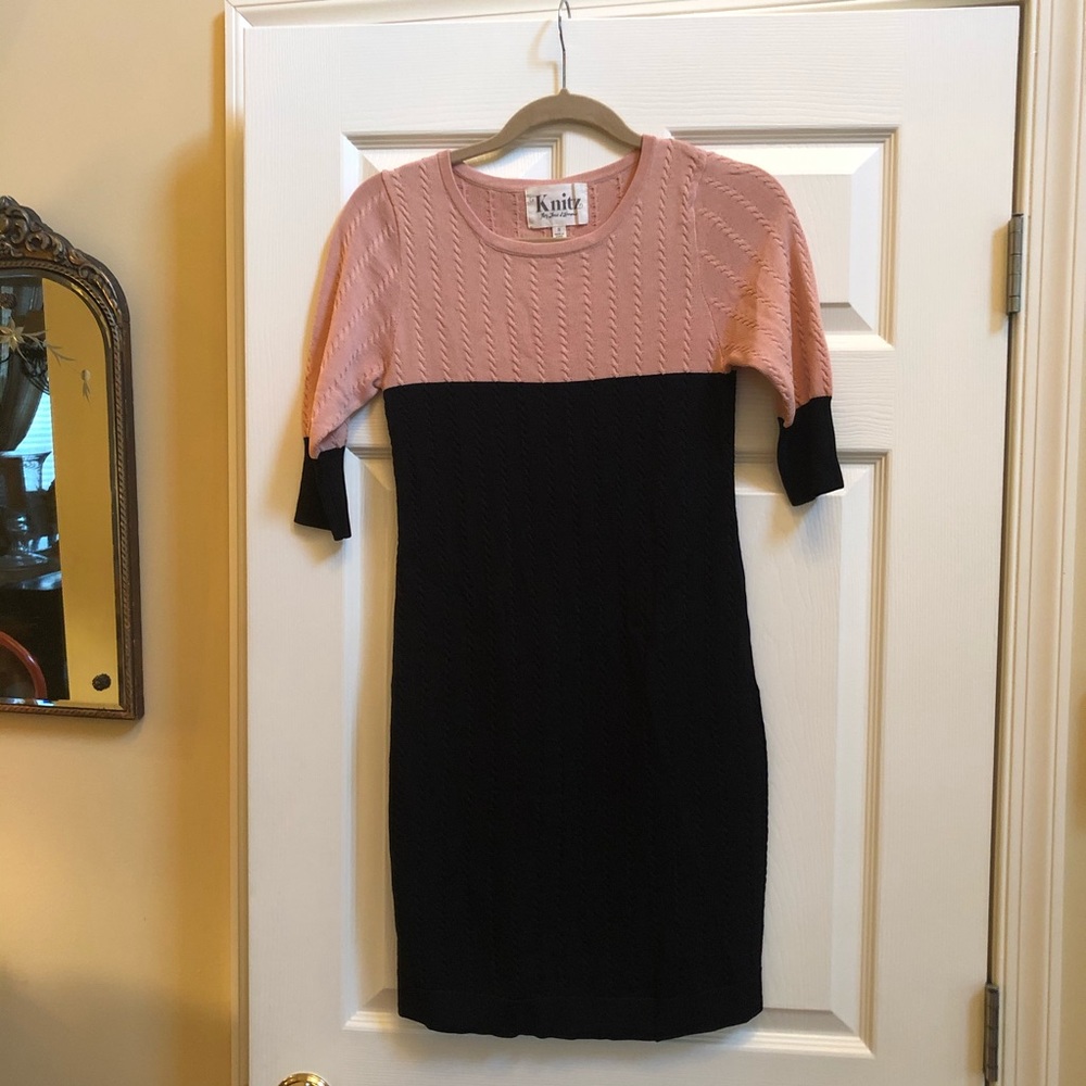 Bodycon 3/4 sleeve sweater dress
